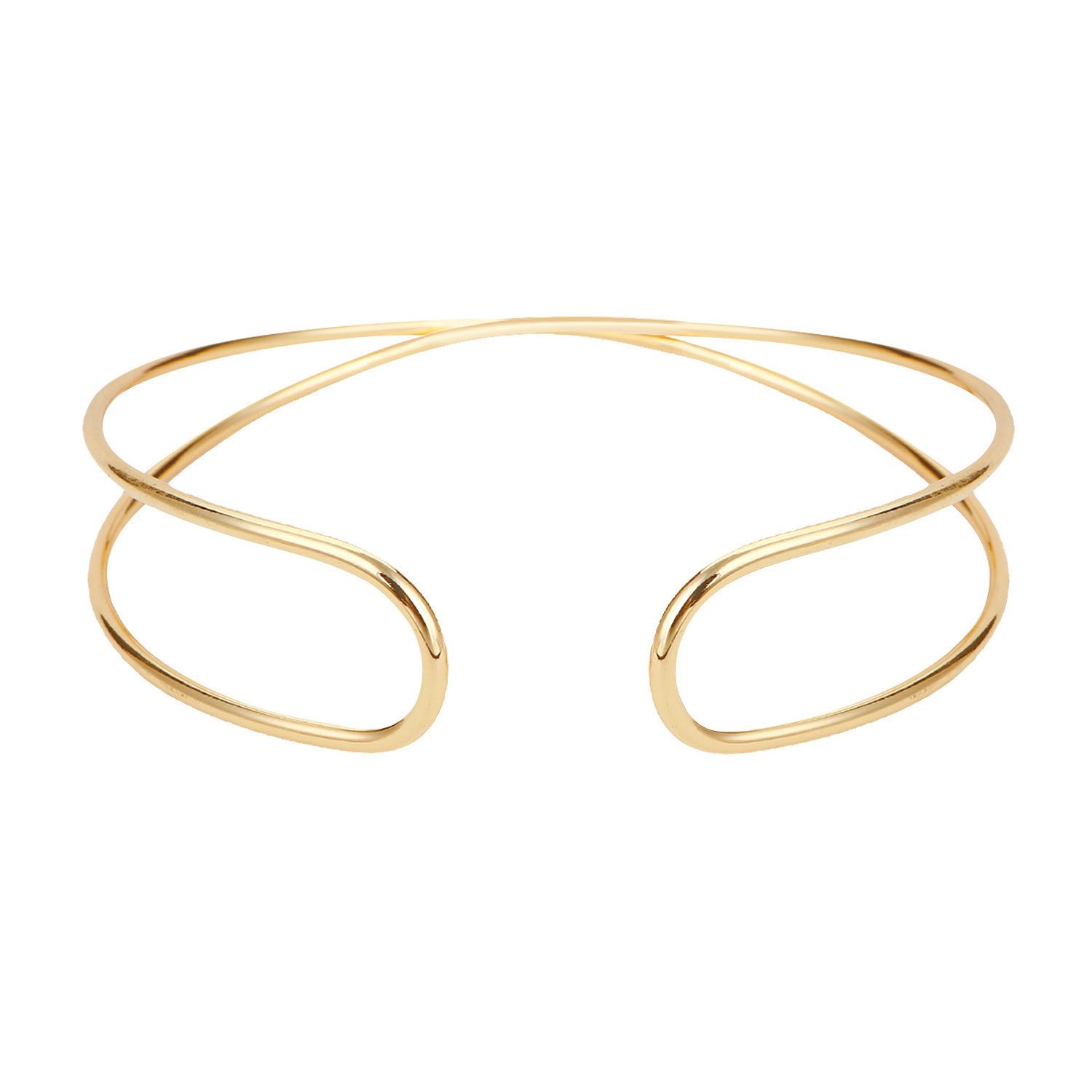 Women s 8-Shape Geometric Open Bangle - Punk Inspired, Simple, Versatile, 2025 Fashion Trend