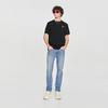 Comfortable Logo Letter Print Round Neck Pullover Short Sleeve T-Shirt Men Tops Black LMT0081194LE00FK11000
