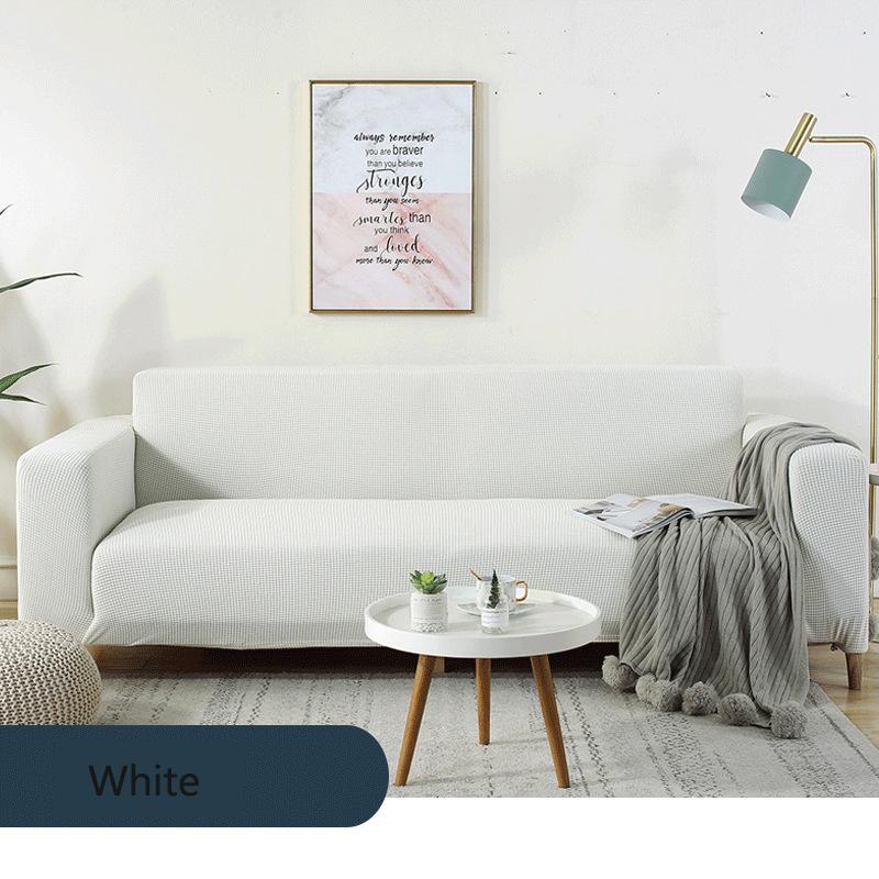 Waterproof/Dustproof Fleece Solid Color Sectional Sofa Covers For Living Room Elastic Stretch L Shape Need Buy 2Pieces
