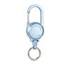 Steel Cable Retractable Keychain Aluminum Zinc Zinc Alloy Retractable Key Holder  Camping