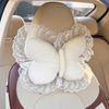 Creative Bow Lace Car Headrest New Product Car Pillow Neck Pillow Plush Car Soft and Comfortable Pillow