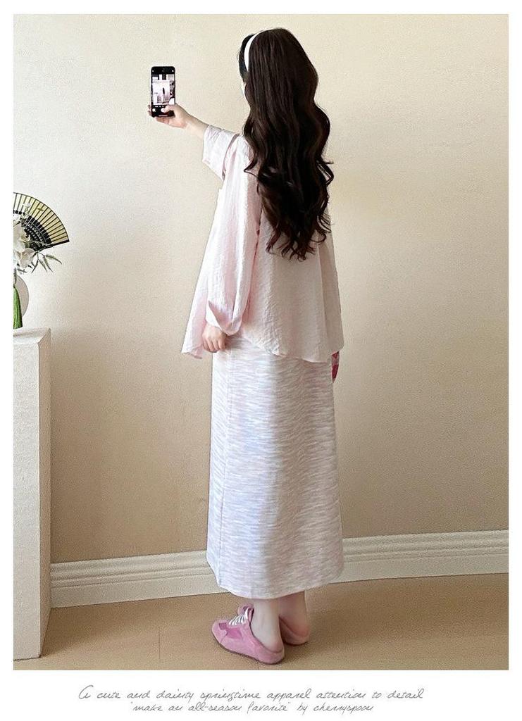 2026 Colorful Tie-Dye Vest Dress + Sun Protection Shirt for Pregnant Women, Slimming & Loose Ice-Cool Maternity Set