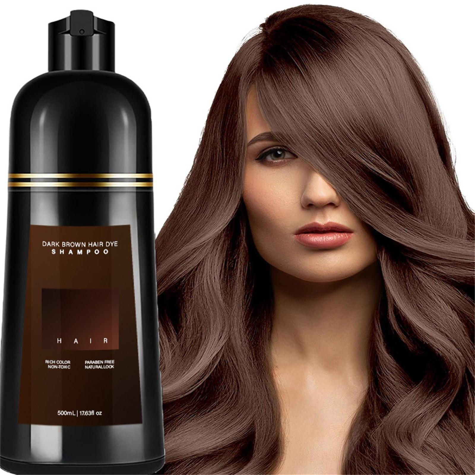 

Dyestuff Shampoo Шампунь Нежно и быстро окрашивает, не раздражает окрашивание (черный/коричневый/светло-коричневый/красный/фиолетовый) One Size коричневый