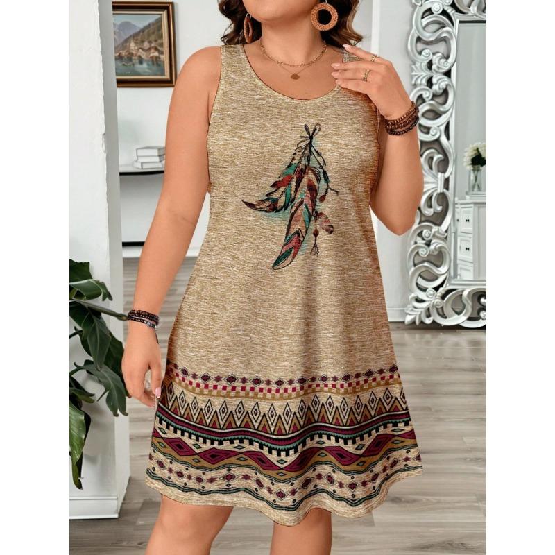 New Summer Casual Comfortable Round-neck Pullover Sleeveless Dress for Women