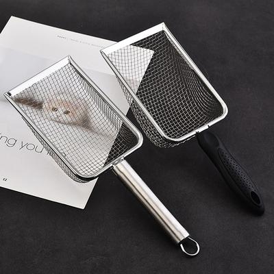 Pet Cleaning Tools Stainless Steel Feces Shovel Net Cat Litter Shovel Reptiles Lizard Sand Shovel Mesh Screen Fecal Spoon