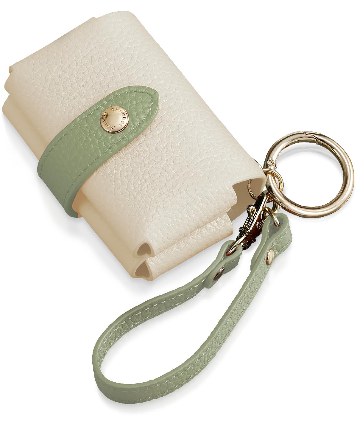 

Annekor Pocket Tissue Case with Genuine Leather Genuine Leather Pouch for Pocket Tissue Tissue x [Bicolor Strap] Women, Portable, Cover, Paper,