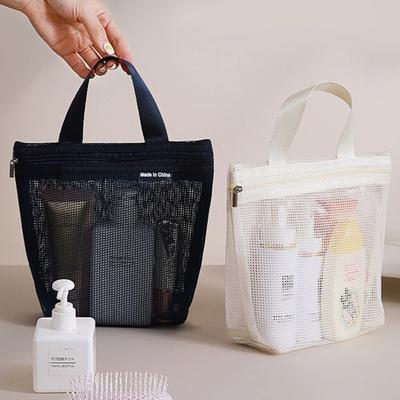 Portable Mesh Makeup Toiletry Storage Bags Handbags Travel Washing Body Shower Tools Organizer Hanging Cosmetic Organizer Pouch