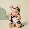 1/6/8Pcs Reborn Baby Doll with Plush Animal Clothes Realistic Movable Joints Educational Mini Sleeping