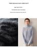 Women's 100% Pure Cashmere High Neck Sweater - Loose, Warm, Long Sleeve Knit Base Layer for Autumn/Winter