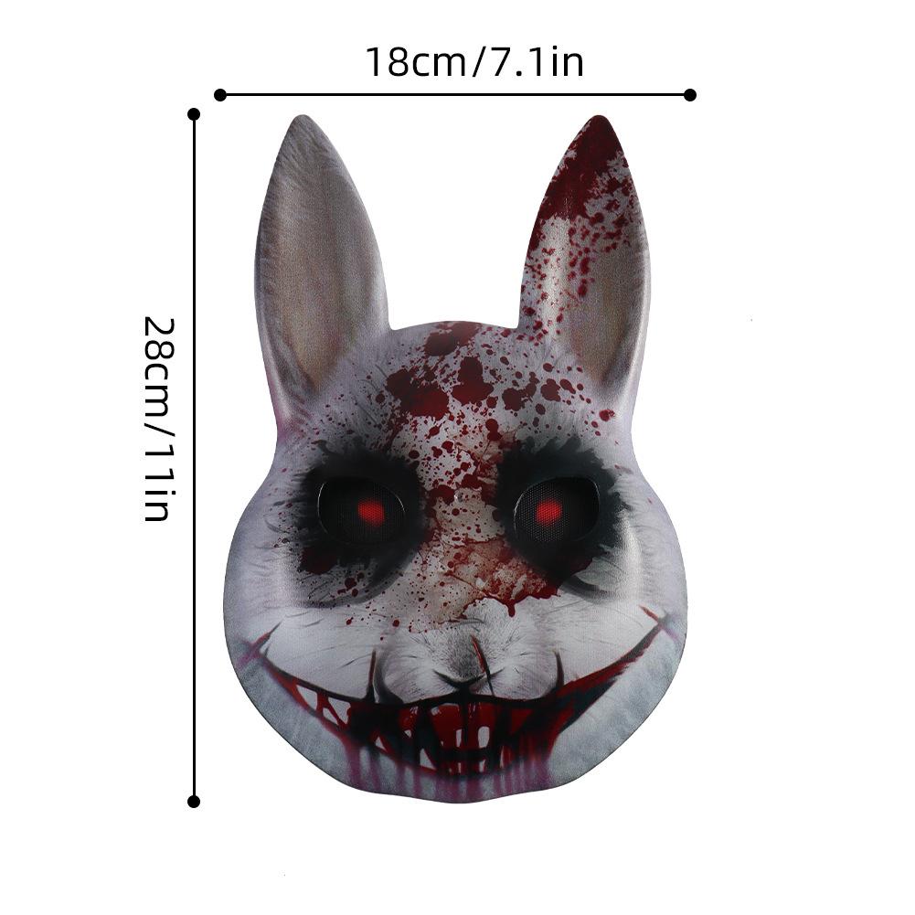 Halloween Mask Terrifying and Bloody Rabbit Face Masks Rabbit Ear Masks Cosplay Festival Masquerade Ball Party Costume Props