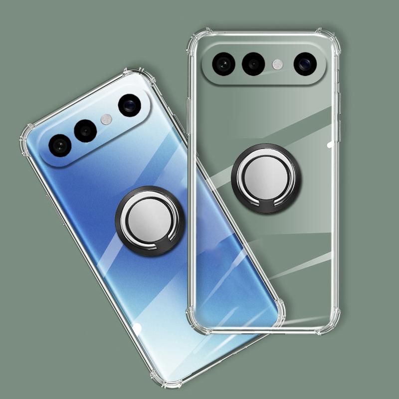 For VIVO X300 FE Case Ring Holder Ultra Thin Transparent Car Navigation Soft Silicone Clear Cover For VIVO X300 FE Phone Casing