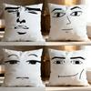 Fashion Man Face ART Cushion Cover Soft Washable Pillow Case Multi-Scene for Couch Bed Travel Office Use