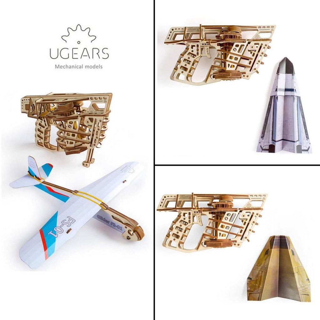 Ugears Flight Starter Wooden Blocks DIY Puzzle Building Toy for Imagination and Creativity (Product Code: 70075)