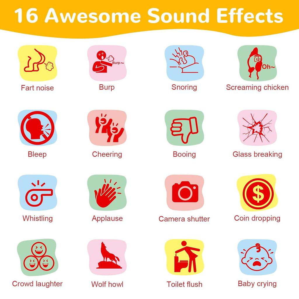 16 Button Voice Sound Box Prank And Funny Sound Generator Music Squeeze Box Toy Atmosphere Sound Generator