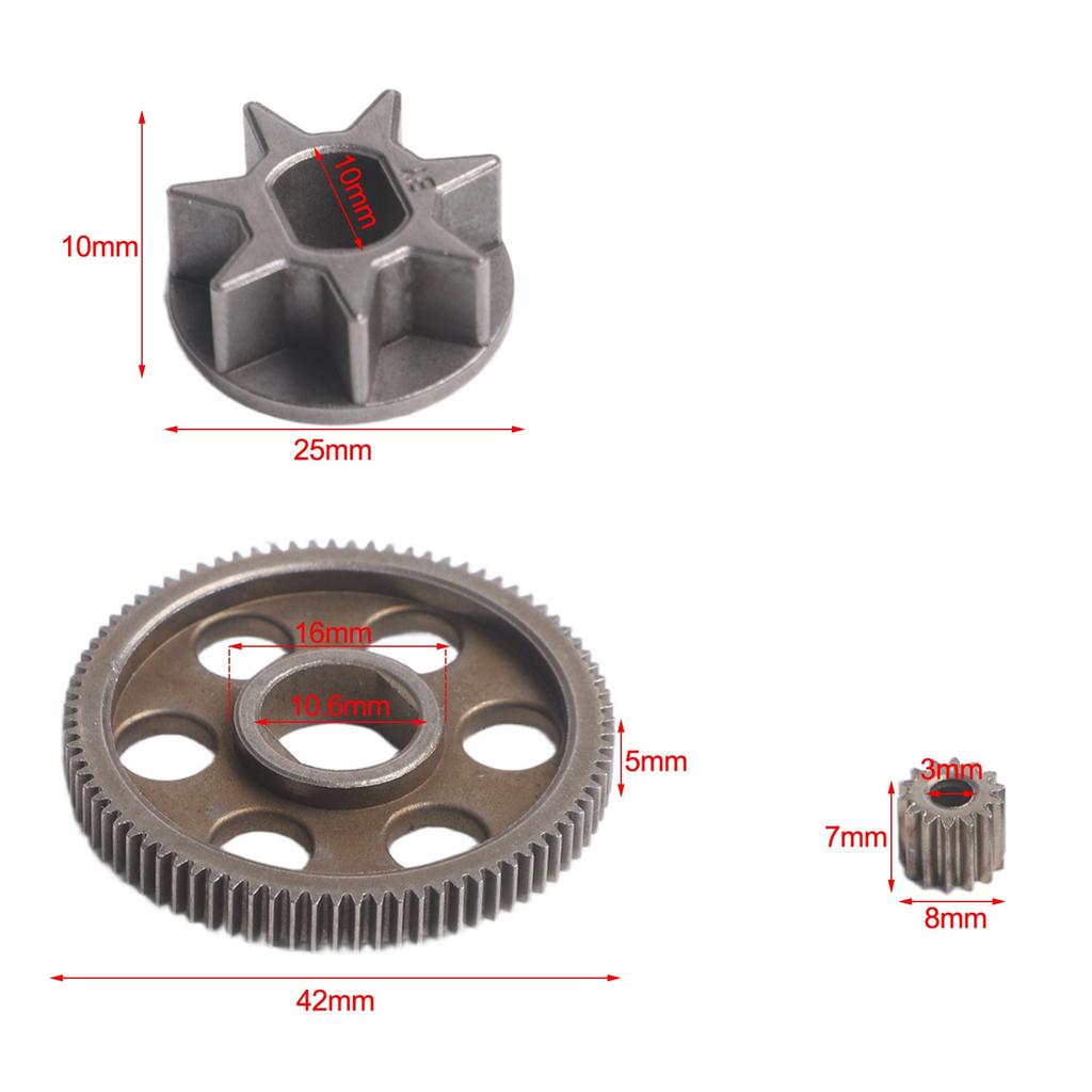 Electric Chain Saw Gear Replacement for Rechargeable Logging Saw Metal 3 Pack