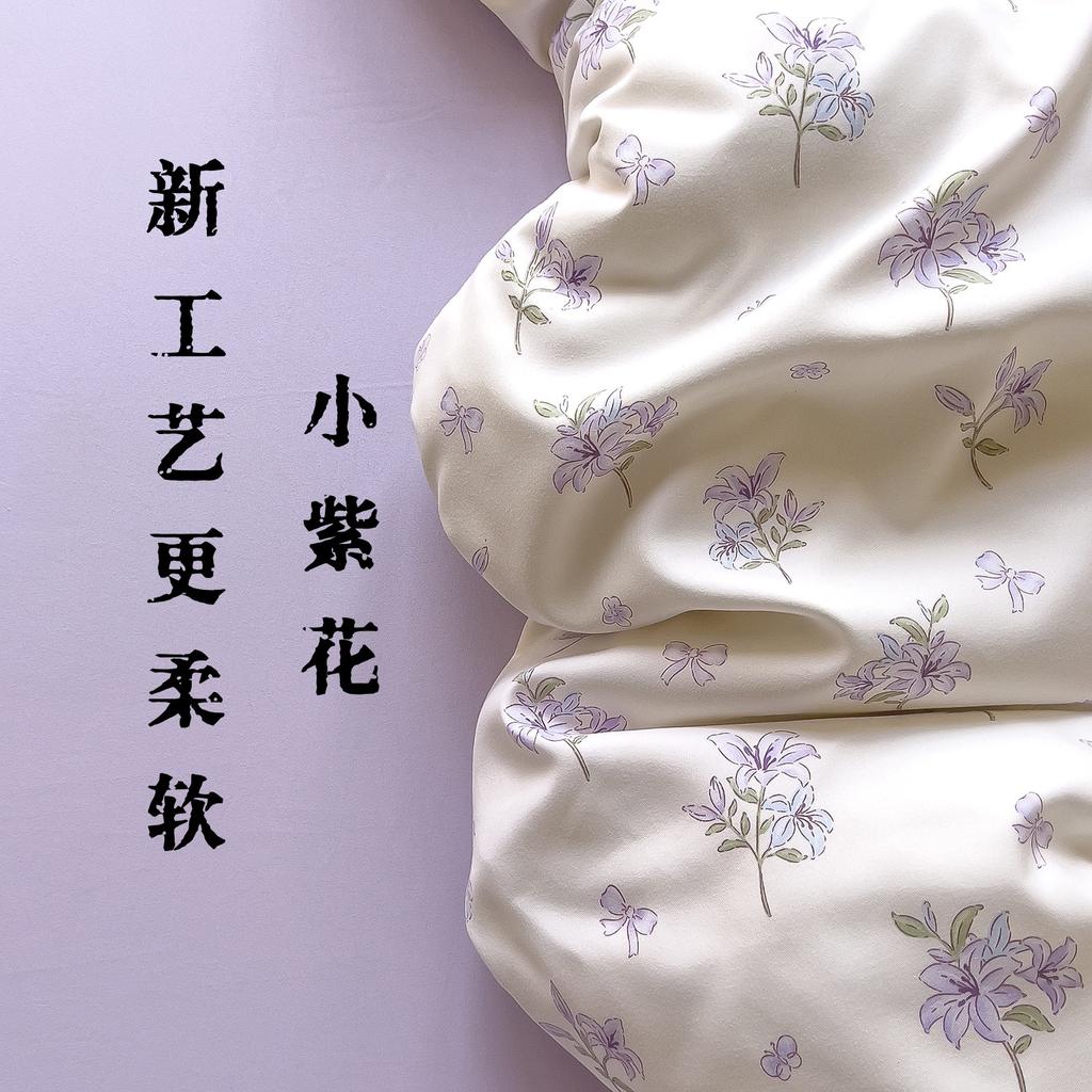 Class A Maternal And Infant Grade Double-Layer Yarn Four-Piece Set, Mattress, Bed Sheet Quilt Cover, Washed Cotton 3Pcs Set, Dormitory Bedding