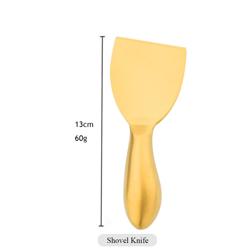 Pečicí nástroje Matný 1ks Zlatý Nůž na sýr v retro stylu Multifunkční nerezové sýrové příbory Kuchyňské pomůcky