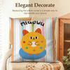 Kawaii Cute Cat Cushion Cover Natural Linen Organic Fabric DoubleSided Printing Sofa Home Decor Gift Pillow Case