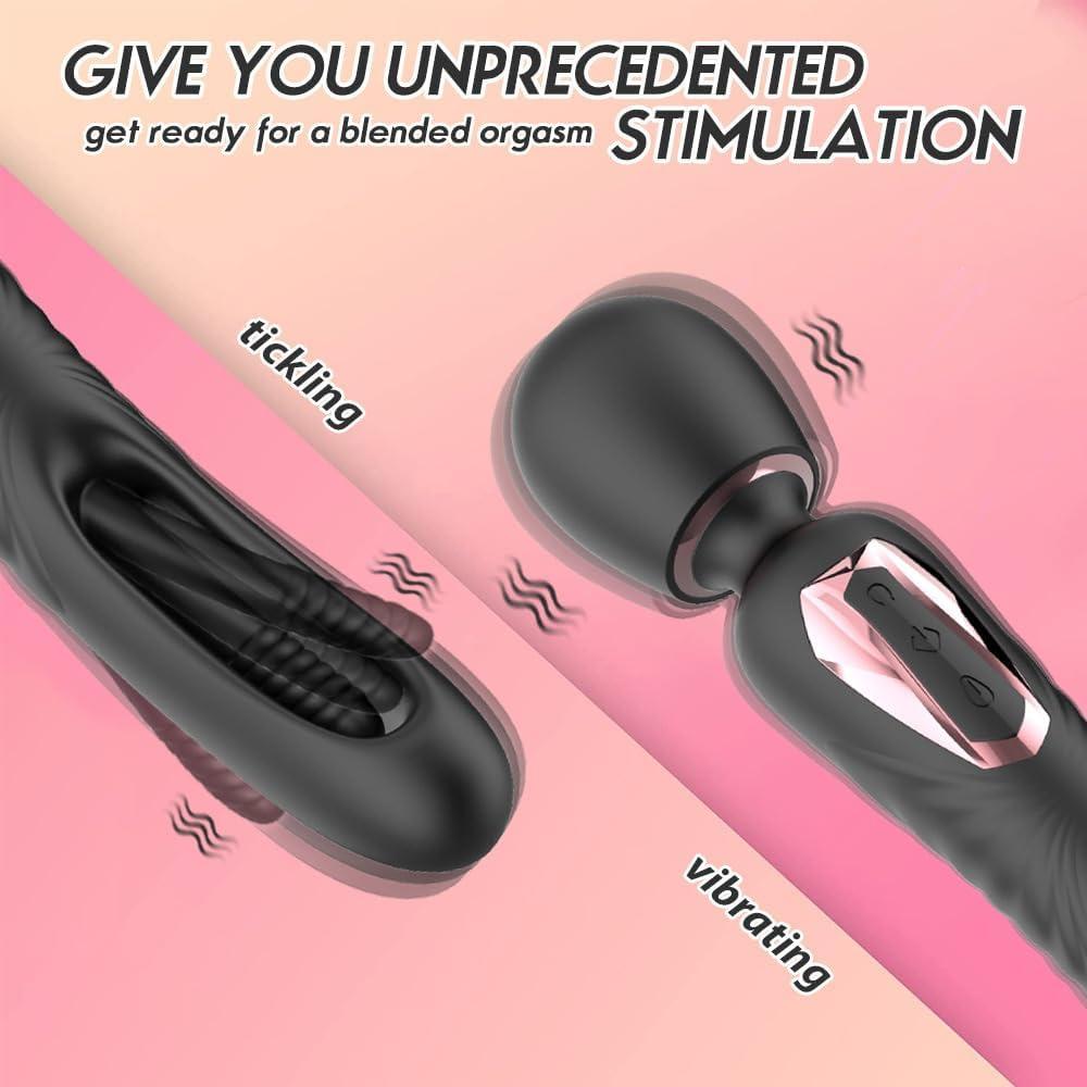 AV Stick Slap Tease Vibrator with 10 Frequency Snap and 7 Frequency Vibrator, Adult Female Masturbator