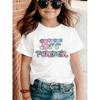 Europäische Größen Niedliches Kurzarm-T-Shirt für Mädchen, BFF Forever Vintage Pastell Herz, Weich und Süß, für Frühling/Sommer, Freundschaftsthema