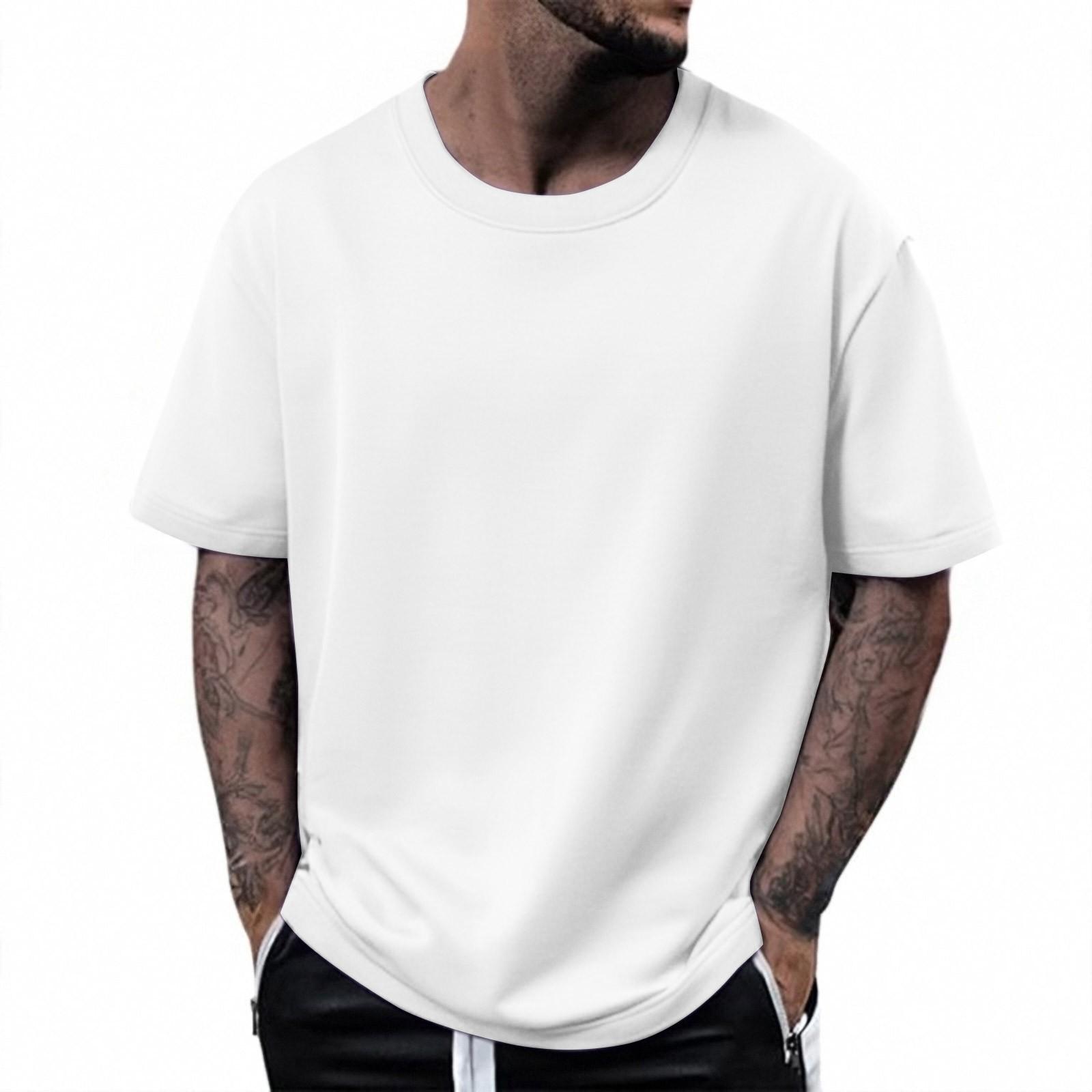 

Футболка мужская 320G хлопок короткий рукав футболка мужская летняя свободная короткий рукав однотонный цвет непроницаемый хлопок XL