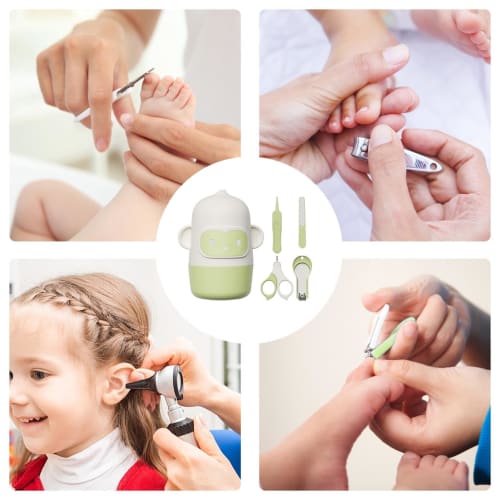 Baby Fingernail Kit, Baby Nail Clipper Set, Baby Nail Clipper Set, 4-in-1 Baby Nail Kit - Includes Manicure and Pedicure Set, Nail Clippers, Scissors,
