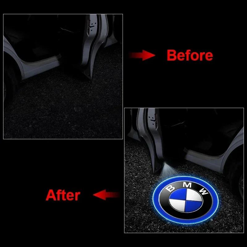 1/2Pcs Car Door Logo Light HD Laser Welcome Courtesy Lamp For BMW M M1 M2 M3 M4 M5 M6 M8 X3 X4 X5 X6 E34 E36 E60 E90 E46 E39 E70