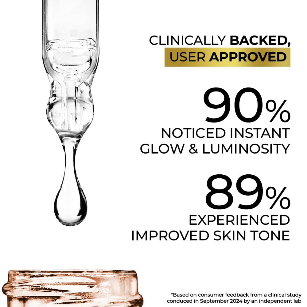 Streax Bright & Shine Face Serum 30 Ml Pack of 1 for Dark Spots Reduction Brighter Glowing Skin with Vitamin C