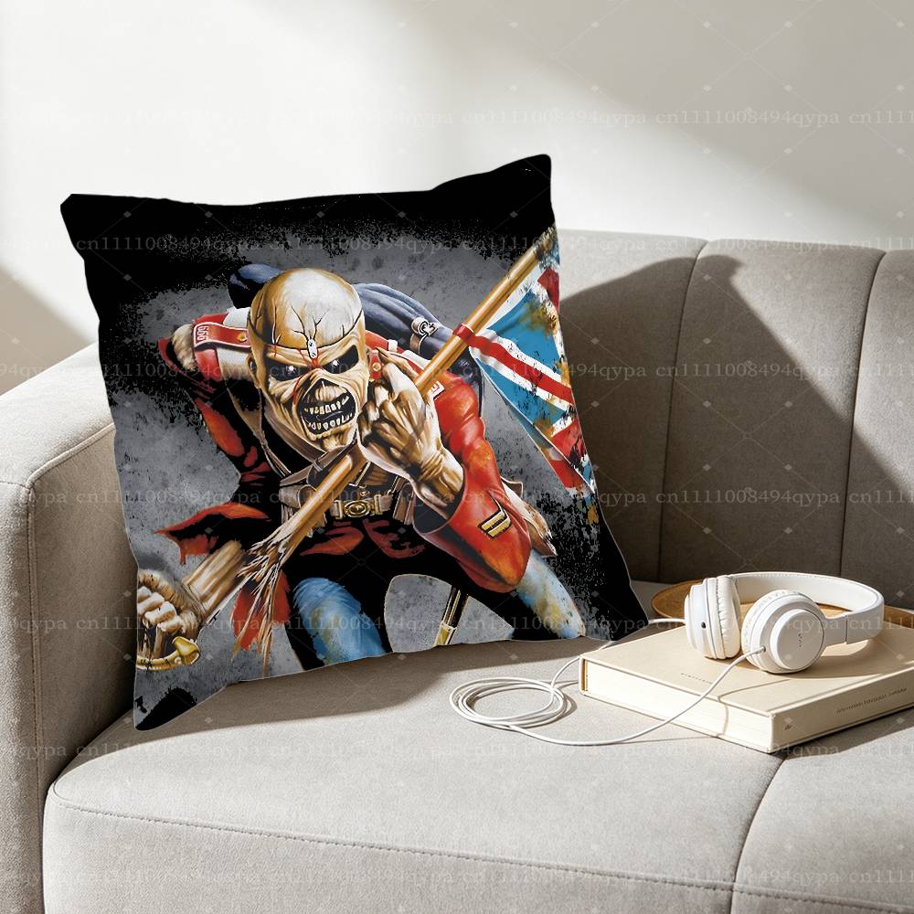 IIron Maiden Senjutsu Square Cushion Pillow Case Sofa BedroomLiving Room Backrest Multiple Sizes Washable Covers