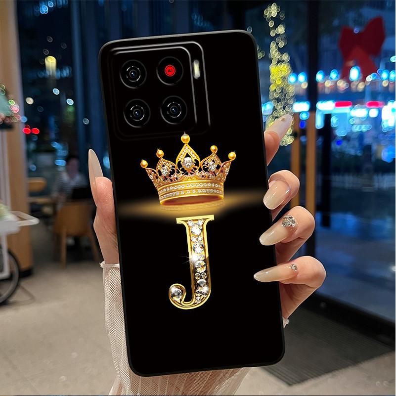 

Для ZTE Blade A56 (Z2473)/Nubia A56 Розкішний Чохол-Книжка З Літерою Для ZTE Blade A56 Pro М який Силіконовий Чорний Чохол Ударостійкий Корпус ZTE Blade A56 (Z2473