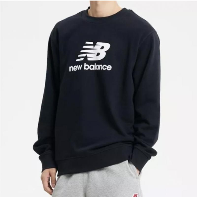 New Balance Men S eSSential Stack Logo French Terry SweatShirt nbncd4S021 chooSe 1 Of 2