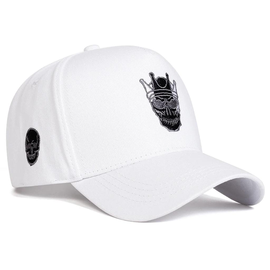 Unisex Skull Wearing A Crown Embroidery Baseball Caps Spring Autumn Outdoor Adjustable Casual Hats Sunscreen Hat Sports Cap