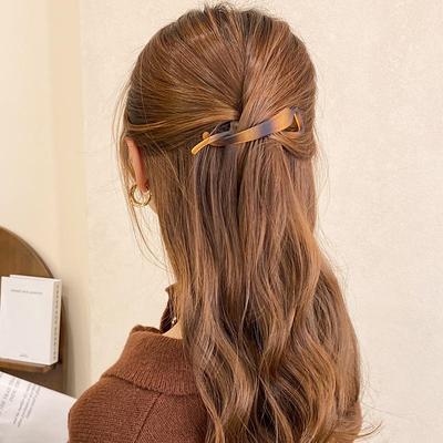 Forcina per capelli da donna, elegante, semplice, con artiglio per capelli, a forma di banana, con trecce per capelli, per ragazza, per copricapo