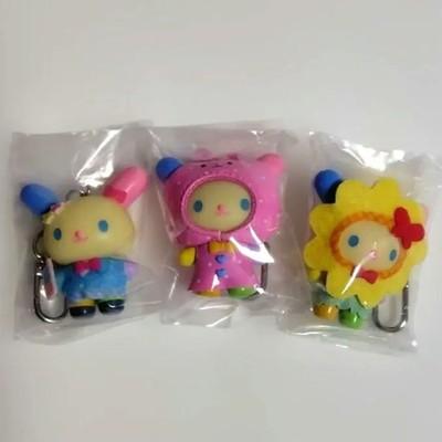 Sanrio UshaHana Chibitto Keychain Set 3 Raincoat Forest Friends Official Jp Fs