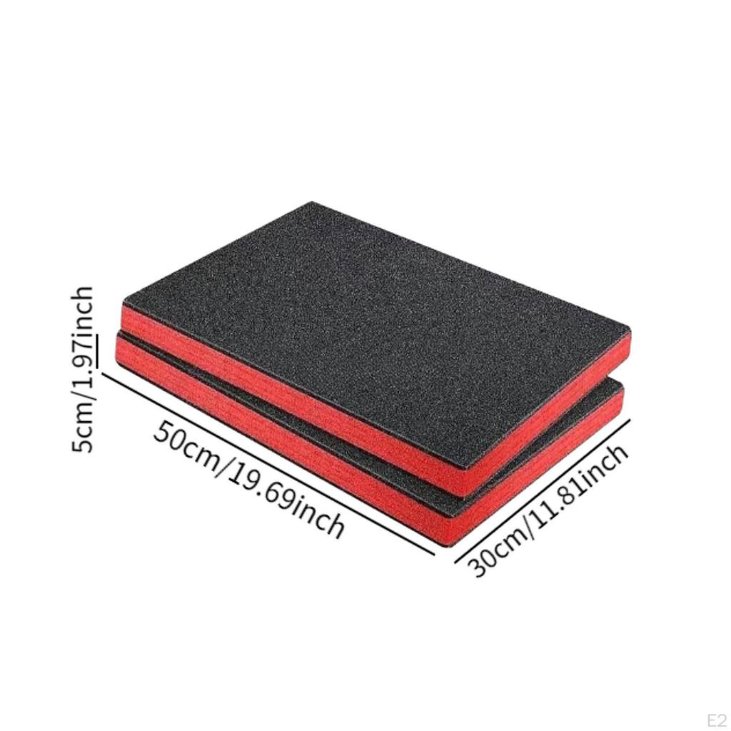 2Pcs Tool Box Liners Cuttable Portable Packing Foam Pads Storage Inserts for DIY Crafts Board