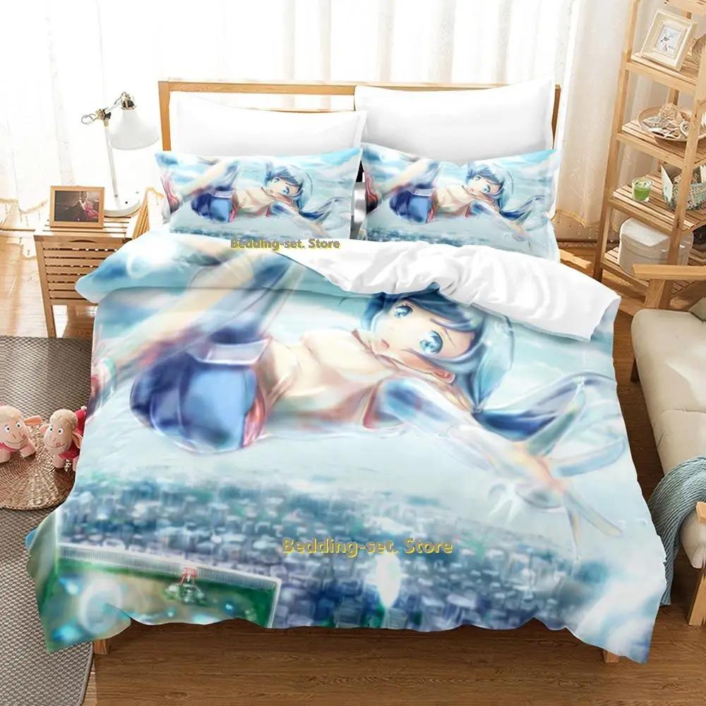 Nytt Weathering With You Sängklädesset Tecknad Anime tredelat set Vuxen Barn Sovrum Påslakan Set lakan och örngott