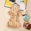 Plus Size Slim Fit Flowy Silk Floral Dress - 2025 Super Fairy Collection