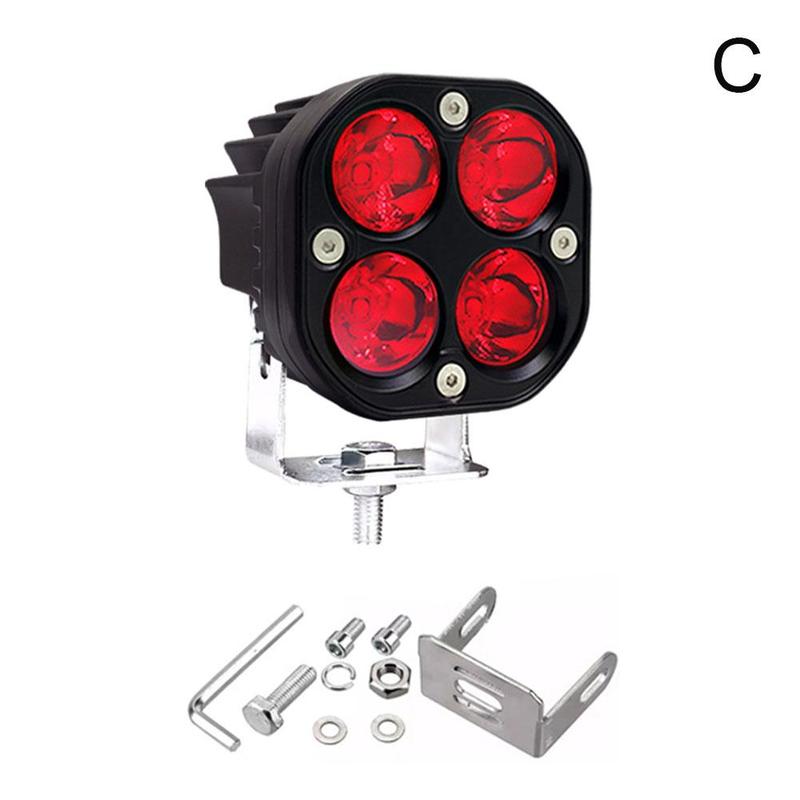 New Motorcycle Led Spotlights Yellow Car Off-road Vehicle Modified Roof Working Light 3 Inches 40W Small Square Light