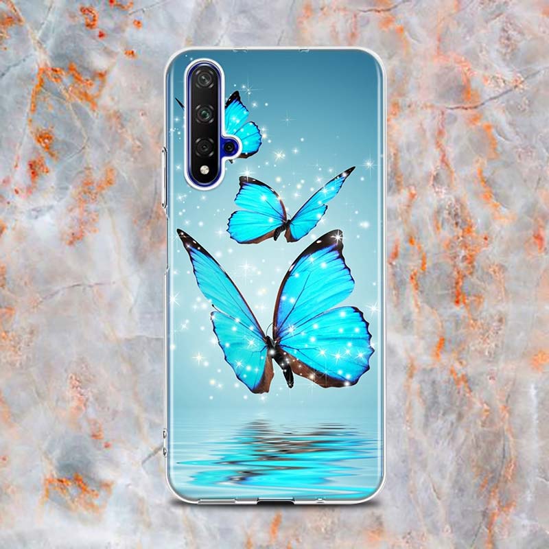 Cute Butterfly Fashion Silicone Cover For Honor 20 20S 20E 8 8A Prime 8X MAX 8C 8S 7A 7C 7S Pro Phone Case