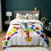 Pink White Duvet Cover Giraffe Bedding Queen/King/Full Size Zoo Animals Bed Set 3 Pieces Colorful Giraffe Bed Comforter Cover