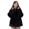 Women's Environmentally Friendly Plush Jacket Medium and Long Artificial Fur Thickened Thermal Hooded Imitation Mink Fur Coat