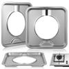 Stain-resistant Square Gas Stove Drip Oil Pan Stainless Steel Gas Range Top Protector  Kitchen