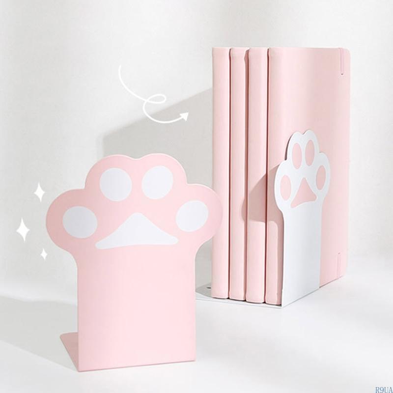 Cat Paw Bookends Sturdy Non Skid Book Ends Stand for Bookshelf Bedroom 2 Pac