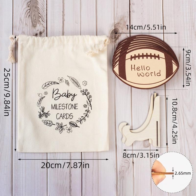 Baby Monthly Milestones Marker Discs Set with Stand and Bag Photo Props Baby Announcement Sign Gift for Infant Boy Girl