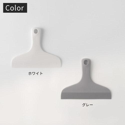 Marna Water Drainer Bath Squeegee (White) Bathroom Squeegee (For Cleaning Mirrors, Walls, etc./Floating Storage) W607W