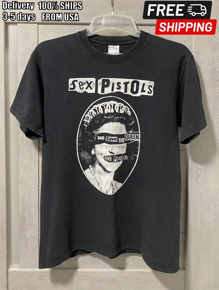 Sex Pistols God Save The Queen Cotton Black Unisex Tshirt S5XL BB43 Unisex T-Shirt S