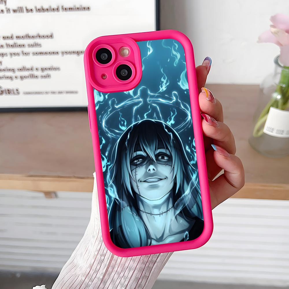 Coque de téléphone JJK Mahito pour iPhone 17 16 15 14 13 12 11 Air Pro Max Plus Rouge Housse Souple en TPU antichoc