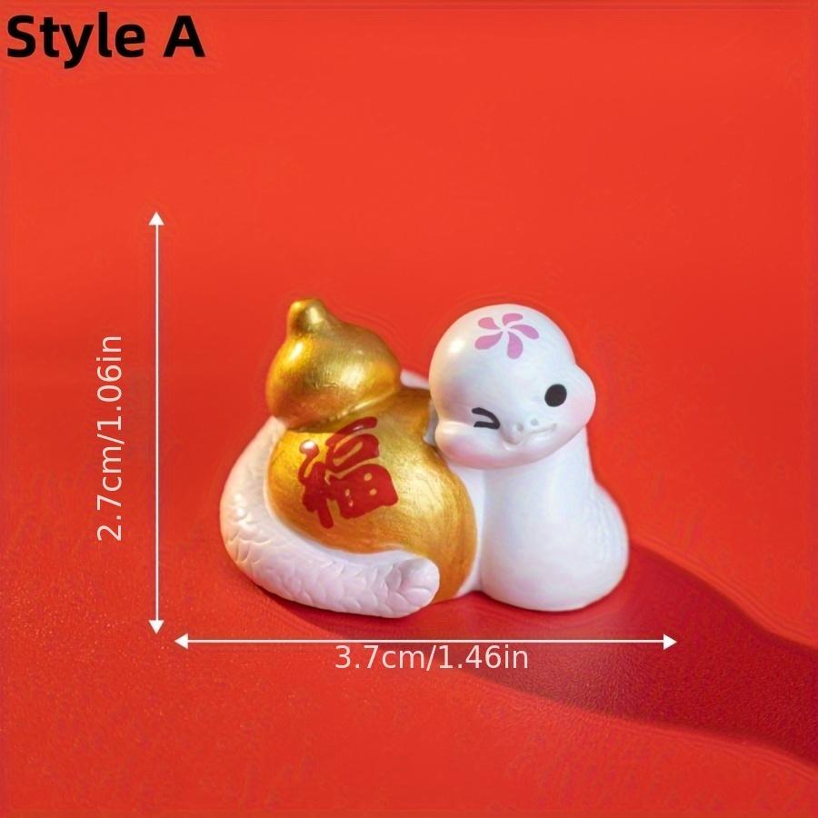 1pc 2025 Year of the Snake Mini Snake Ornament Spring Festival Cute Snake Figurine Gift Chinese New Year Home Stores Decoration