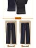 2025 New Style Velvet-Lined Winter Jeans for Middle-Aged & Elderly Women - High-Waisted, Slimming, Straight & Wide Leg.