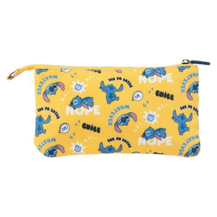 Trousse 3 compartiments - disney - stitch tropical - multicolore - synthétique - enfant
